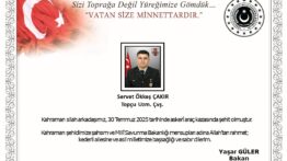 Edirne’de Askeri Araç Kazası: Topçu Uzman Çavuş Servet Ökkeş Çakır Şehit Oldu