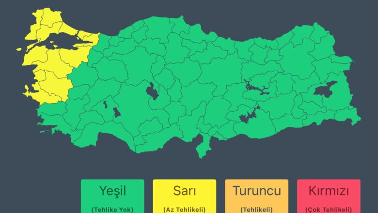  İçişleri Bakanlığı’ndan Kuvvetli Rüzgar ve Fırtına Uyarısı