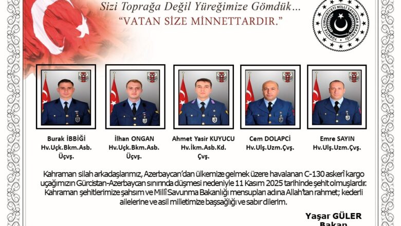  Gürcistan-Azerbaycan Sınırında Düşen Askeri Kargo Uçağında : 20 Askerimiz Şehit Oldu