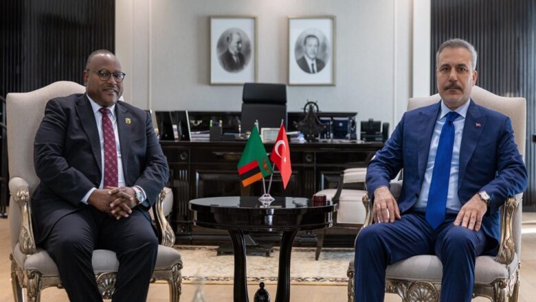  Bakan Fidan, Zambiyalı Mevkidaşı Haimbe ile Ankara’da Buluştu