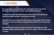 KGM’den ‘Ankara Çevre Yolu’ İddialarına Yalanlama: Ücretsiz Kalmaya Devam Edecek