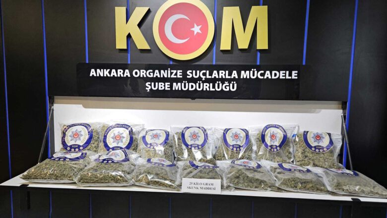  Çankaya’da Uyuşturucu Operasyonu: 25 Kilogram Skunk Ele Geçirildi