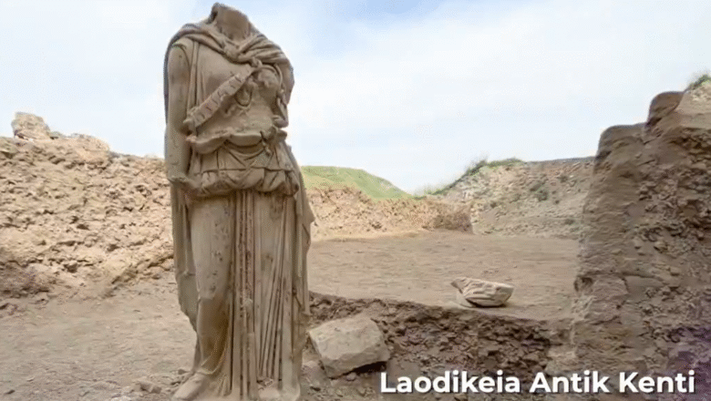  Laodikeia’da Heyecan Veren Keşif: 2 Metrelik Athena Heykeli Gün Işığına Çıkarıldı