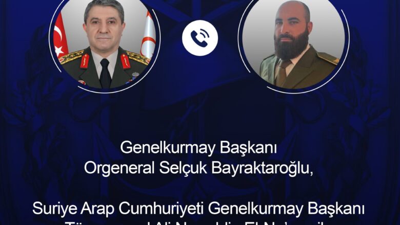  Genelkurmay Başkanı Orgeneral Bayraktaroğlu, Suriyeli Mevkidaşı ile Görüştü