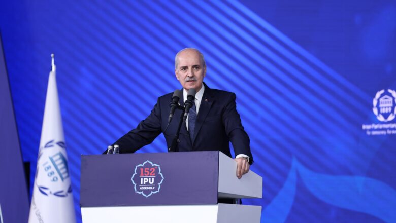  TBMM Başkanı Kurtulmuş PAB 152. Genel Kurulu Kapanışında Konuştu: “Bu Dünya Böyle Gitmez”