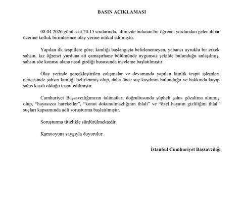  Öğrenci Yurdunda Gizli Çekim İddiası: Şüpheli Gözaltına Alındı