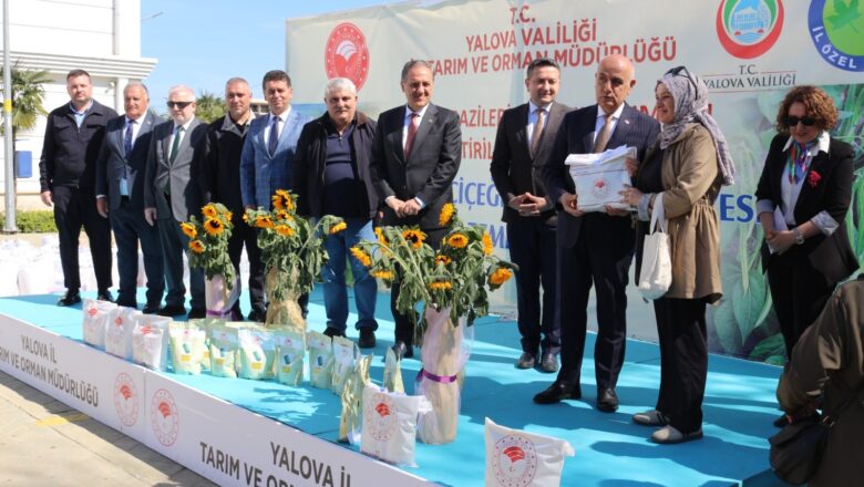 Yalova’da Çiftçilere Ayçiçeği Ve Fasulye Tohumu