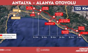 Antalya-Alanya Otoyolu Projesinde Yüzde 30 Fiziki İlerleme Sağlandı