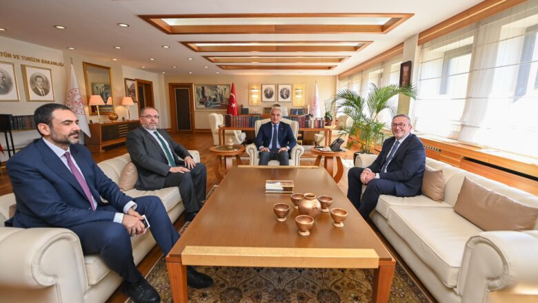Bakan Ersoy MSÜ Rektörü Afyoncu İle Bir Araya Geldi