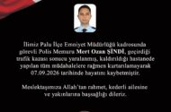 Elazığ’da Trafik Kazası Geçiren Polis Memuru Hayatını Kaybetti