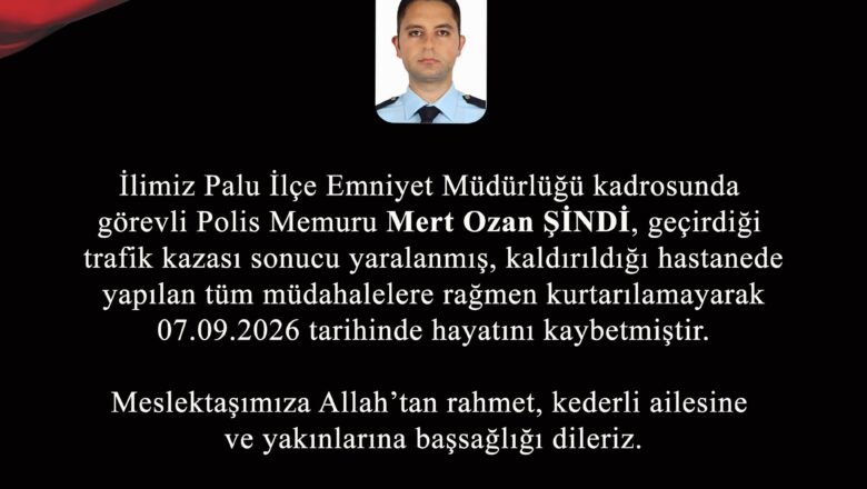 Elazığ’da Trafik Kazası Geçiren Polis Memuru Hayatını Kaybetti