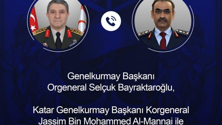  Genelkurmay Başkanı Bayraktaroğlu Katarlı Mevkidaşıyla Görüştü