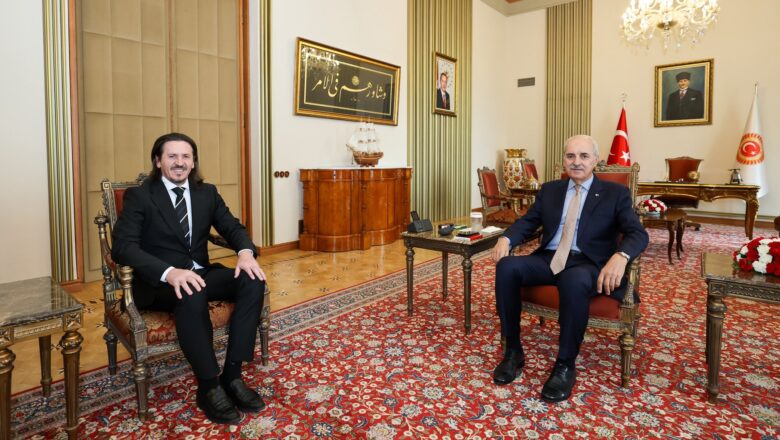  TBMM Başkanı Numan Kurtulmuş Kuzey Makedonyalı Bakanı Kabul Etti