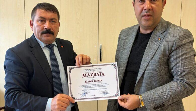  KTSO Başkanı Kadir Bozan Mazbatasını Teslim Aldı