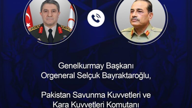 Genelkurmay Başkanı Orgeneral Bayraktaroğlu Pakistanlı Mevkidaşıyla Görüştü