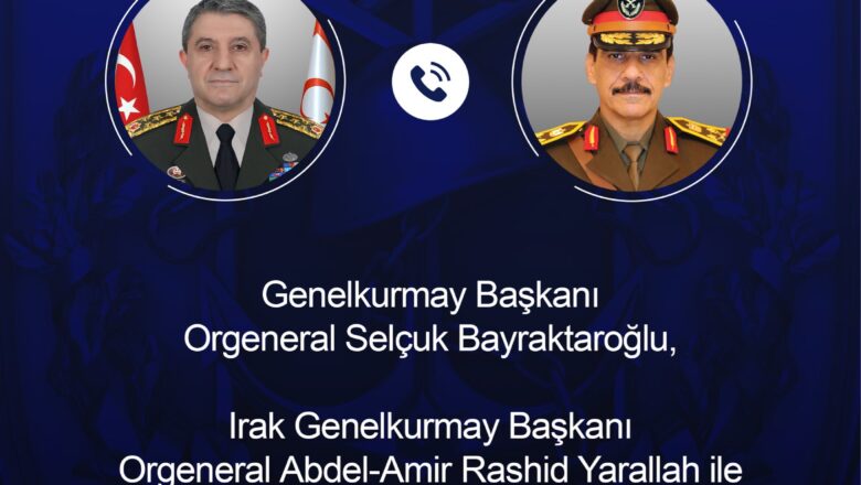 Genelkurmay Başkanı Orgeneral Selçuk Bayraktaroğlu Iraklı Mevkidaşı İle Görüştü