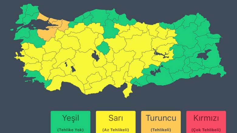  İçişleri Bakanlığı’ndan Çok Sayıda İl İçin Şiddetli Yağış Ve Fırtına Uyarısı