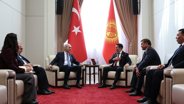 TBMM Başkanı Kurtulmuş Kırgızistan Meclis Başkanı Mamataliyev İle Görüştü