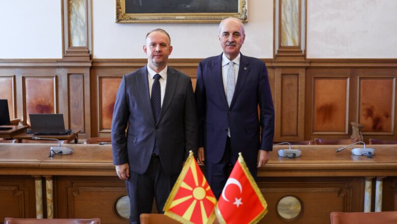  TBMM Başkanı Kurtulmuş, Kuzey Makedonyalı Mevkidaşı Gaşi İle Görüştü