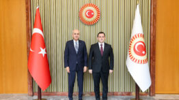 TBMM Başkanı Kurtulmuş, Kuzey Makedonya Devlet Bakanı Zeynula’yı Kabul Etti